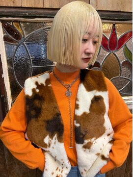 エクー(ECOO) 『 ブロンド × 切りっぱボブ 』 guest snap ECOO