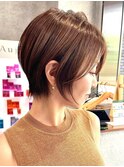 30代40代大人女性/前髪ありショートボブ/ショートヘア/髪質改善