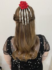 【ハロウィン】ヘアセット　バラドクロ　下北沢