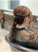 褒められる♪編みおろし二次会シニヨンヘアセット大人美人