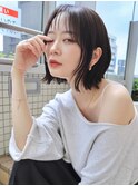 ボブヘア*くびれボブカット*顔周りカット*顔周りレイヤー*前髪