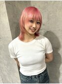 ケアブリーチダブルカラーペールピンクウルフレイヤー 横浜駅