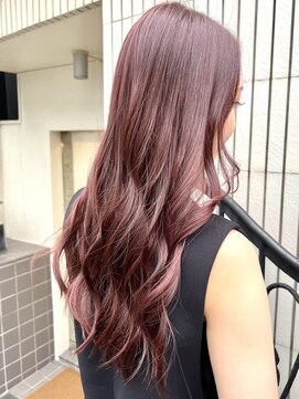 ブリーチなしワンカラー☆カシスレッド