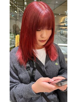 ゼスト フィーノ(ZEST fino) 【大宅種乃】ブリーチ込みのPOPなレッドカラー