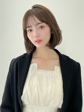 ユーフォリア 池袋東口駅前店(Euphoria) ☆デザインカラーオリーブベージュミディアムレイヤーカット前髪