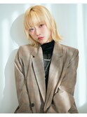 ホワイトブロンドウルフボブ［新さっぽろ］