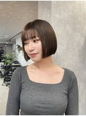 ボブ/ミニボブ/切りっぱなしボブ/外ハネ/外ハネボブ/前下がり