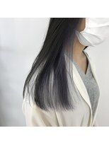 マルフェ 天王寺(marfe)&nbsp;インナーカラー　紫　ラベンダー　イヤリングカラー