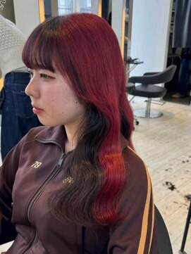 インク サカエ(inq sakae) フェイスフレーミング/レッド/ブラック