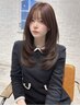 【ご新規人気No.1】カット+ブリーチなし透明感カラー+髪質改善3STEPTr