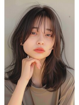 ラナ 新宿(lana) ミディアム/ブラウン/シースルー/【lana hair新宿】