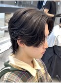 渋谷フェザーパーマニュアンスパーマ毛流れセンターパート20代