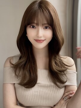 エインアンリー 明治神宮前(AIN.ANLY.) レイヤーミディアムくびれロングラベンダーピンクベージュ