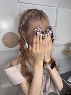 ミルクティー(Milk TEA) 編みおろしツイン