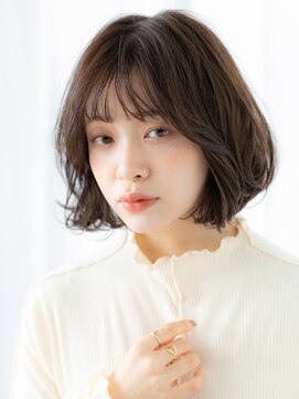 ドクターズ サロン ラブ(Dr's Salon LAB) ショコラアッシュ抜け感ミストバング丸みボブi古河20代30代40代