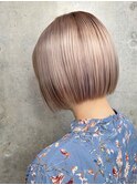 レイヤーカット　くびれレイヤー　ボブ　丸みショート　前髪
