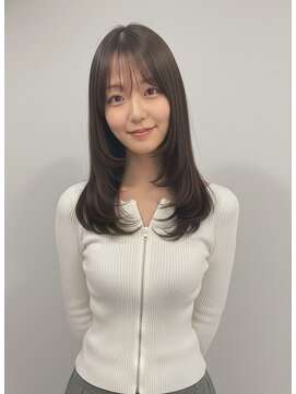 福田/グレージュ×ミディアムレイヤーで大人可愛い【西梅田】