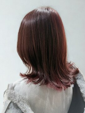 艶感ボルドーレッド外ハネボブ