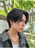 メンズルーズパーマフェザーパーマ韓国ヘアシャドウパーマ