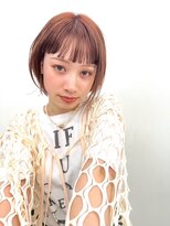 HIBIO【ヒビヲ】天神警固/ブリーチ/ダブルカラー/レイヤーカット/ボブ【4月15日OPEN】&nbsp;ショートボブ切りっぱなしボブタッセルボブミルクティーベージュ