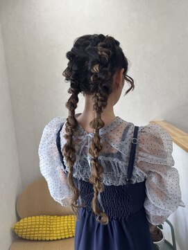 ヘアポップ(hair pop) ツインアレンジ　ヘアアレンジ　ヘアセット　お呼ばれヘア