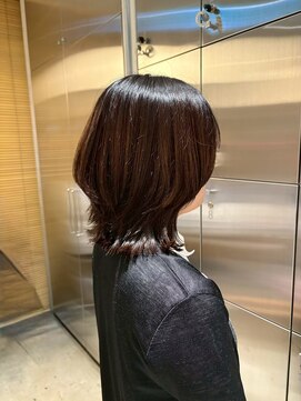 オーガニック リブ 川越(organic+live) ブリーチなしカラー◎春のウルフレイヤー/小顔レイヤーカット