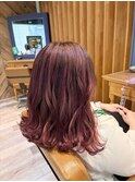 可愛いピンクハイライト