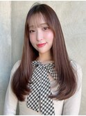 あむstyle 大人韓国くびれレイヤーシースルーバング20代30代