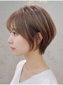 かわいい丸みショート
