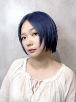 ルネラトーキョー(RUNERA TOKYO) ネイビー ショートレイヤー ショートカット ダブルカラー