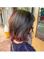 フォーシー(Four C)&nbsp;ローレイヤーボブ　グラデーションレッド