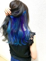 モルニ(MORNI)&nbsp;インナーカラー_マロンベージュ Aラインボブ かきあげ