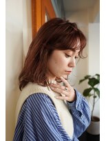 リムレス(LIMLESS)&nbsp;オレンジブラウン/レイヤー/ミディアム/セミロング【新潟】