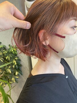 ブロッサム 東中野店 20代30代大人かわいいインナカラーピンクイヤリングカラー