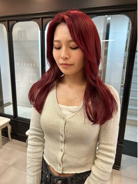 シータ(sheta) 【sheta/小林】ボルドーカラー ブリーチなしカラー