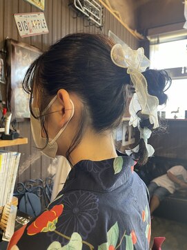 オーバーキャプテンネイキッド(OVER CAPTAIN NAKED) ティーンズ 浴衣ポニーテールアレンジ