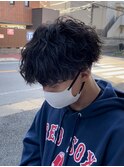 ツーブロックマッシュ［波巻きパーマ津田沼駅/メンズ/学割U24］