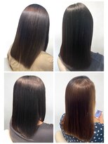 美容室フルール&nbsp;★縮毛矯正ロング♪コスメストレート髪質改善ココアベージュ