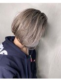切りっぱなしボブ エアリーロング 美髪 ピンクブラウン