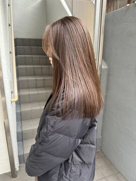 ローレンジウ(LOREN JU) 透明感髪質改善ベージュダブルカラーミルクティーグレージュ