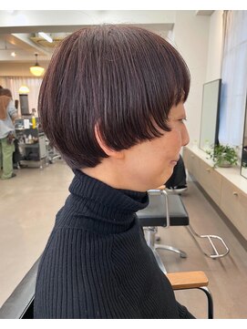 ユノ(juno) 【中目黒】マッシュショート白髪ぼかしハイライトピンクベージュ