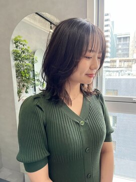 ジエクトカナウ 梅田 【顔周り似合わせカット】姫カットレイヤー/暗めカラー