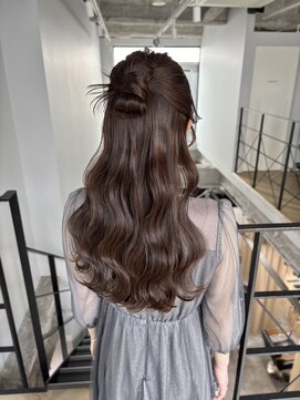 ヌープヘアーアイス(NUUP.hair ici) 大人気！ドレスヘアハーフアップ◎カチモリ二次会モテ髪