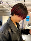 デザインカラーコントラストハイライト切りっぱなしボブ