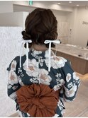 浴衣×ツイン団子♪担当Notomi Ayaka