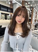 レイヤーカット小顔に見せるヘア/韓国ヘア/髪質改善/福岡/博多
