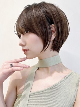 セイドット オモテサンドウ(Say. omotesando) Say.ショートボブレイヤーショートオリーブグレーひし形ショート