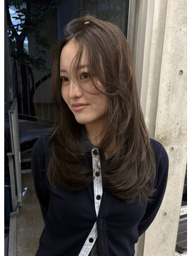 キーチェ 梅田中崎町(keych) レイヤーカット/透明感カラー/ミディアム/大阪梅田/中崎町