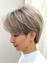 エルヘアメゾン(el. hair maison) ホワイトアッシュマッシュショート静岡メンズカット静岡ショート