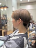 メンズマッシュ×オリーブベージュ